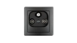 DECO Gniazdo antenowe RTV-SAT końcowe (2 wejścia antenowe) grafitowy 11DGST