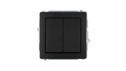 DECO Przycisk dwubiegunowy czarny mat 12DWP-44.2