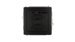 DECO Sterownik roletowy elektroniczny (przycisk centralny/dodatkowy) czarny mat 12DSR-6