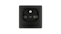 DECO Gniazdo antenowe RTV-SAT przelotowe 10dB czarny mat 12DGSP