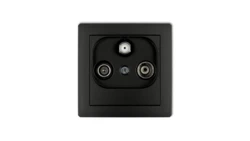 DECO Gniazdo antenowe RTV-SAT końcowe multimedialne (Internet) czarny mat 12DGM