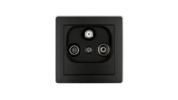 DECO Gniazdo antenowe RTV-SAT końcowe (2 wejścia antenowe) czarny mat 12DGST