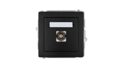 DECO Gniazdo pojedyncze BNC czarny mat 12DGBNC-1