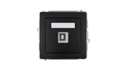 DECO Gniazdo pojedyncze USB-AB czarny mat 12DGUSB-3