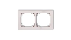 DECO Ramka podwójna DECO Pastel Matt pudrowy róż 40DR-2