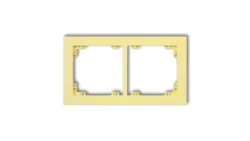 DECO Ramka podwójna DECO Pastel Matt kanarkowy 43DR-2