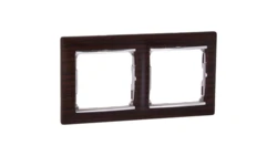 VALENA Ramka podwójna pozioma wenge/srebro 770372