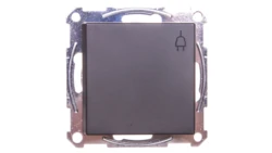 Merten System M Gniazdo pojedyncze Schuko 16A IP20 z klapką antracyt MTN2311-0414