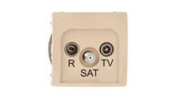 Simon Basic Gniazdo antenowe RD/TV/SAT przelotowe beżowe BMZAR-SAT10/P.01/12