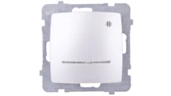 KARO Łącznik krzyżowy z podświetleniem srebrny perłowy ŁP-4SS/m/43