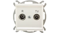 SONATA Gniazdo antenowe RTV przelotowe 10dB ecru GPA-10RP/m/27