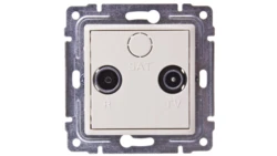 VENA Gniazdo antenowe RTV przelotowe 8dB krem 510374