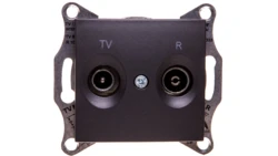 SEDNA Gniazdo antenowe R/TV przelotowe 8dB grafitowe SDN3301370