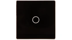 TouchMe Mały panel szklany, łącznik pojedynczy, czarny TM530B