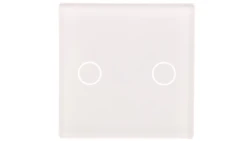 TouchMe Mały panel szklany, łącznik podwójny, biały TM531W