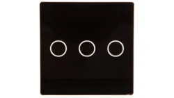 TouchMe Mały panel szklany, łącznik potrójny, czarny TM532B