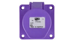 Gniazdo tablicowe 16A 2P 24V fioletowe IP44 TWIST 362v