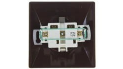 AKCENT Gniazdo pojedyncze z/u Schuko brązowe GP-1AS/24