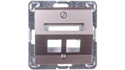 IMPRESJA Obudowa gniazda komputerowego podwójnego skośna tytan GPK-2YS/p/23