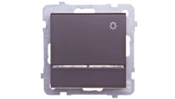 SONATA Przycisk /światło/ z podświetleniem czekoladowy metalik ŁP-5RS/m/40