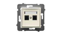 ARIA Gniazdo komputerowe podwójne, kat. 5e MMC ecru GPK-2U/K/m/27