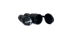 Zestaw EXTREM wtyczka + gniazdo 16A 2P+Z 250V IP54 czarny ZWG-54