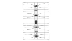 Antena DVB-T VHF/UHF siatkowa, wzmacniacz 35dB, folia HN15ECO
