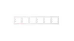 ASFORA Ramka sześciokrotna pozioma biała EPH5800621