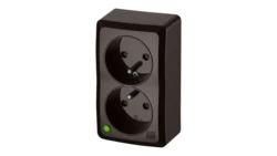 BERG Gniazdo podwójne z uziemieniem n/t 2x2P+Z 16A brązowy 3743-05