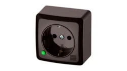 BERG Gniazdo pojedyncze schuko n/t 2P+Z 16A brązowy 3737-05