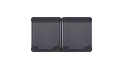 HERMES Gniazdo podwójne z/u 2P+Z SCHUKO IP44 antracyt 0325-07