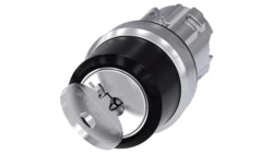 Przełącznik z kluczem 2 pozycyjny 22mm bez samopowrotu RONIS SB30 metal klucz w poz. 0 SIRIUS ACT 3SU1050-4BF01-0AA0