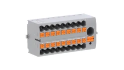 Blok rozdzielczy PTFIX 6/18X2,5-NS35A GY, szare złącze przemysłowe - 18 punktów przyłączeniowych o przekroju 2,5mm2