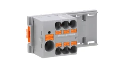 Blok rozdzielczy PTFIX 10/6X4-NS35 GY, szare złącze przemysłowe - 6 punktów przyłączeniowych o przekroju 4mm2