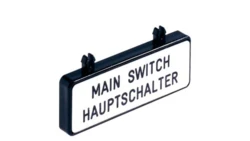Tabliczka opisowa do rozłączników 3LD2 inskrypcja MAIN SWITCH / HAUPTSCHALTER 47x17mm 3LD9286-1A