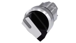 Napęd przełącznika 2 położeniowy O-I 22mm biały z podświetleniem z samopowrotem metalowy matowy Sirius 3SU1052-2BC60-0AA0