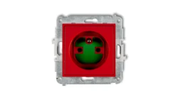 MINI Gniazdo pojedyncze z/u DATA z kluczem czerwone MGZK