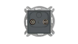 MINI Gniazdo antenowe RTV końcowe 2dB grafitowy mat 28MG2K