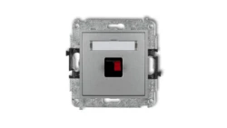 MINI Gniazdo głośnikowe pojedyncze srebrny metalik 7MGG-1