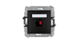 MINI Gniazdo głośnikowe pojedyncze czarny mat 12MGG-1