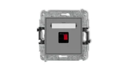 MINI Gniazdo głośnikowe pojedyncze szary mat 27MGG-1