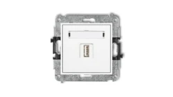 MINI Ładowarka USB pojedyncza 5V 2A biała MCUSB-3