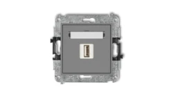 MINI Ładowarka USB pojedyncza 5V 2A szary mat 27MCUSB-3