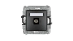 MINI Gniazdo antenowe pojedyncze TV grafitowe 11MGTV-1