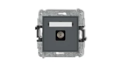 MINI Gniazdo antenowe pojedyncze TV grafitowy mat 28MGTV-1