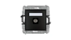 MINI Gniazdo antenowe pojedyncze TV czarny mat 12MGTV-1