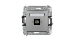 MINI Gniazdo antenowe pojedyncze TV srebrny metalik 7MGTV-1