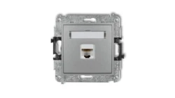 MINI Gniazdo komputerowe pojedyncze 1xRJ45 kat. 5e 8-stykowy srebrny metalik 7MGK-1