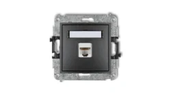 MINI Gniazdo komputerowe pojedyncze 1xRJ45 kat. 5e 8-stykowy grafitowy 11MGK-1