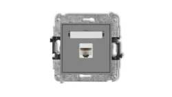 MINI Gniazdo komputerowe pojedyncze 1xRJ45 kat. 5e 8-stykowy szary mat 27MGK-1